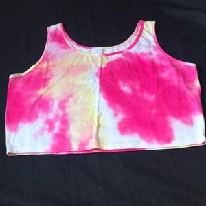 ✨Pink And Yellow Crop Top✨